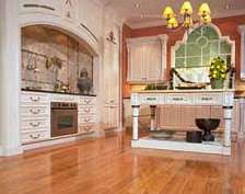 Kitchen with Brazilian Cherry, glossy finish