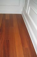 Brazilian Teak / Cumaru Against White Trim