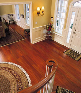 Halbert Brazilian Cherry Floor view from staircase